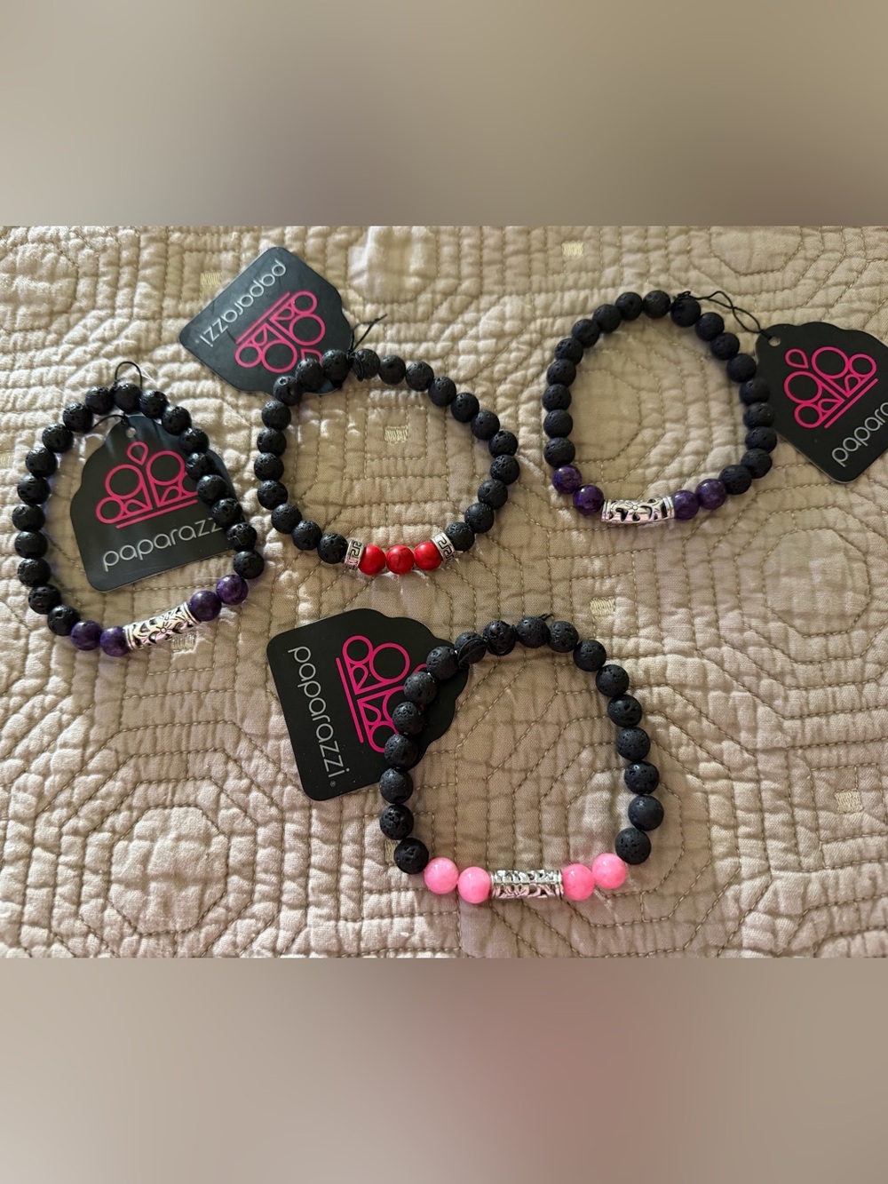 NEW! Paparazzi Black beaded Bracelets!
